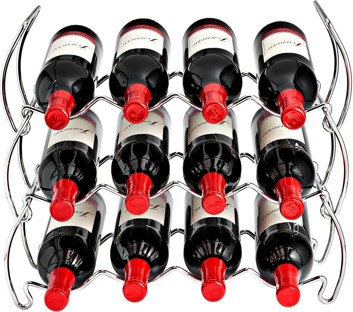 Side profile view of Sorbus modular metal wine rack