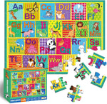 LithoConcepts Animal Alphabet Floor Puzzle front view of package box with complete illustration