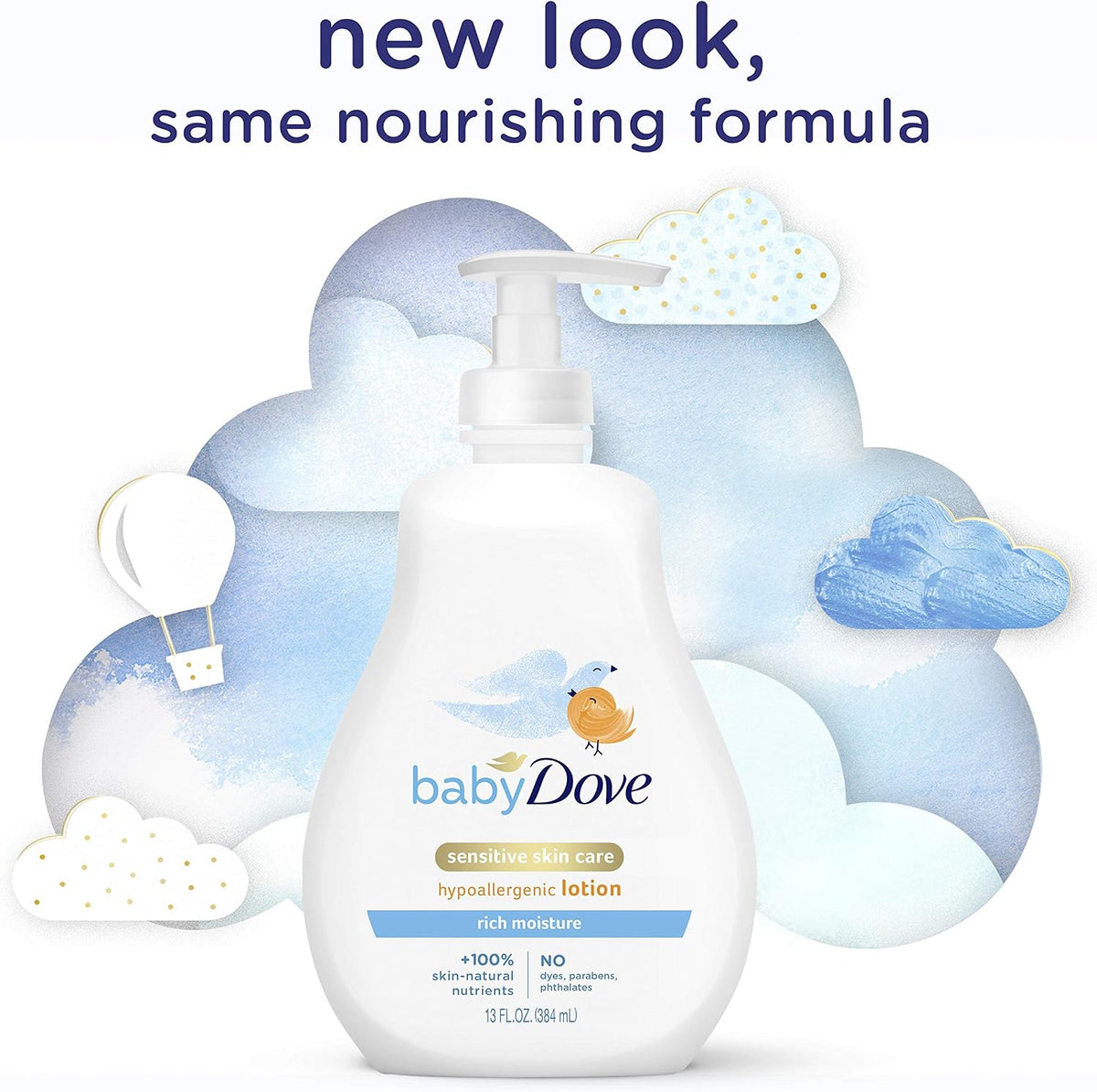 Baby Dove baby lotion back label details