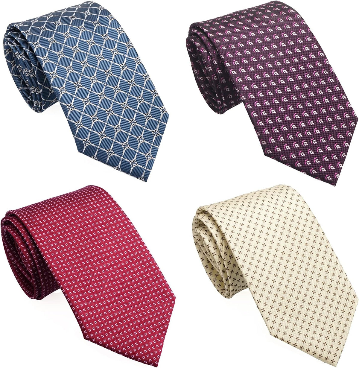 Extra-Long Neckties for Big and Tall Men, 63- or 70-Inch, 4-Pack - Image 11