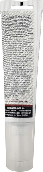 Silicone Sealant 100% RTV - 2.8 oz Squeeze Tube -Clear- - Image 2