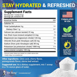 Premium USA imported Dr Berg hydration powder nutritional facts panel and ingredients list.