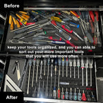 Complete 4-piece set of Casoman black toolbox drawer liners