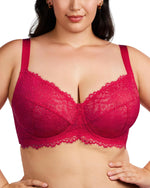 HSIA Minimizer Bra for Women - Plus Size Full Coverage Lace Bra with Underwire, Non Padded - Image 14