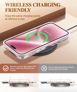 GVIEWIN pink marble case camera lens protection detail