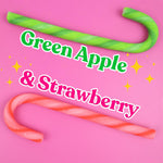 Wicked movie collaboration candy canes with attached To and From greeting cards