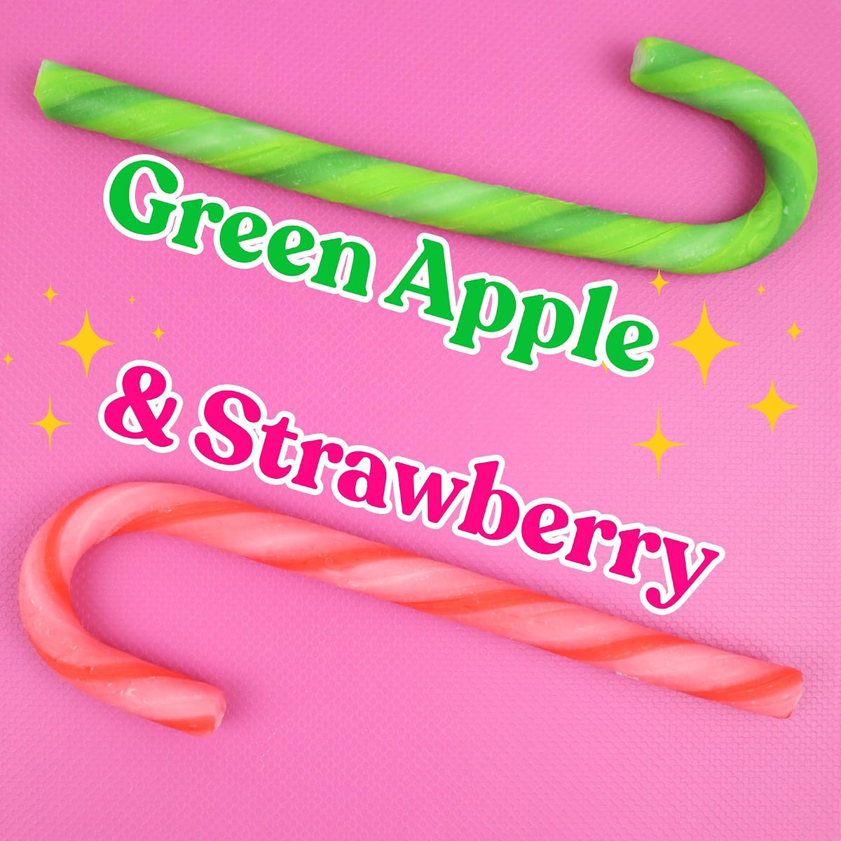 Wicked movie collaboration candy canes with attached To and From greeting cards