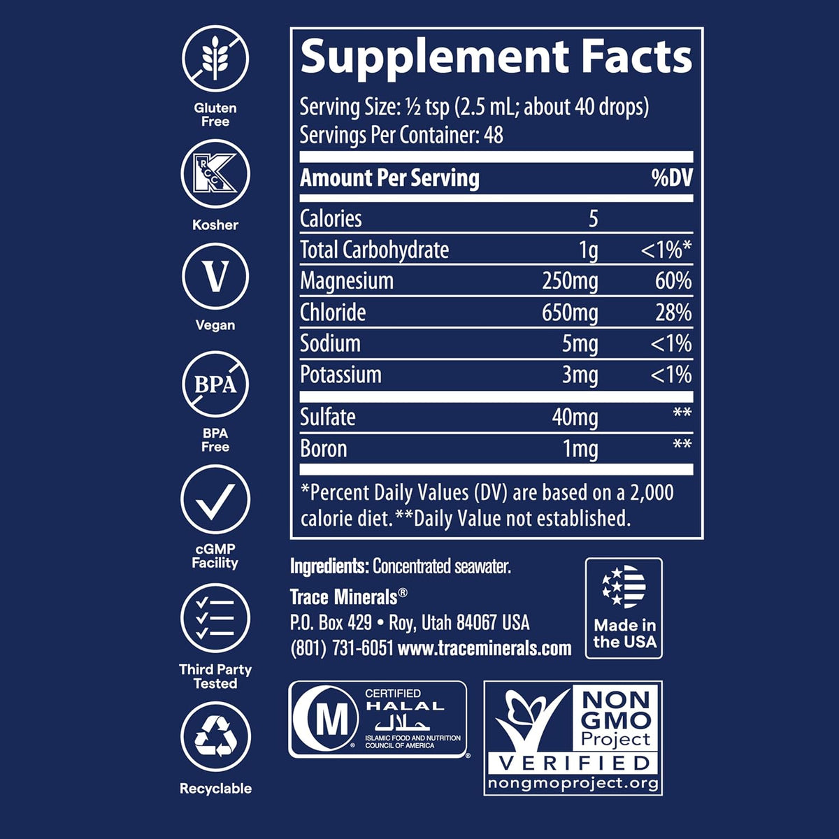 Trace Minerals ConcenTrace Mineral Drops, 70+ Ionic Minerals, 48 Servings - Image 3