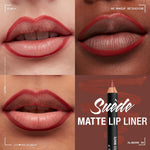 NYX Suede Matte Lip Liner Alabama swatch on skin
