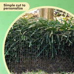 Homarden garden scat mat installed in a flower bed with staples
