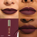 Transfer proof matte liquid lipstick texture swatch of shade Go Off.