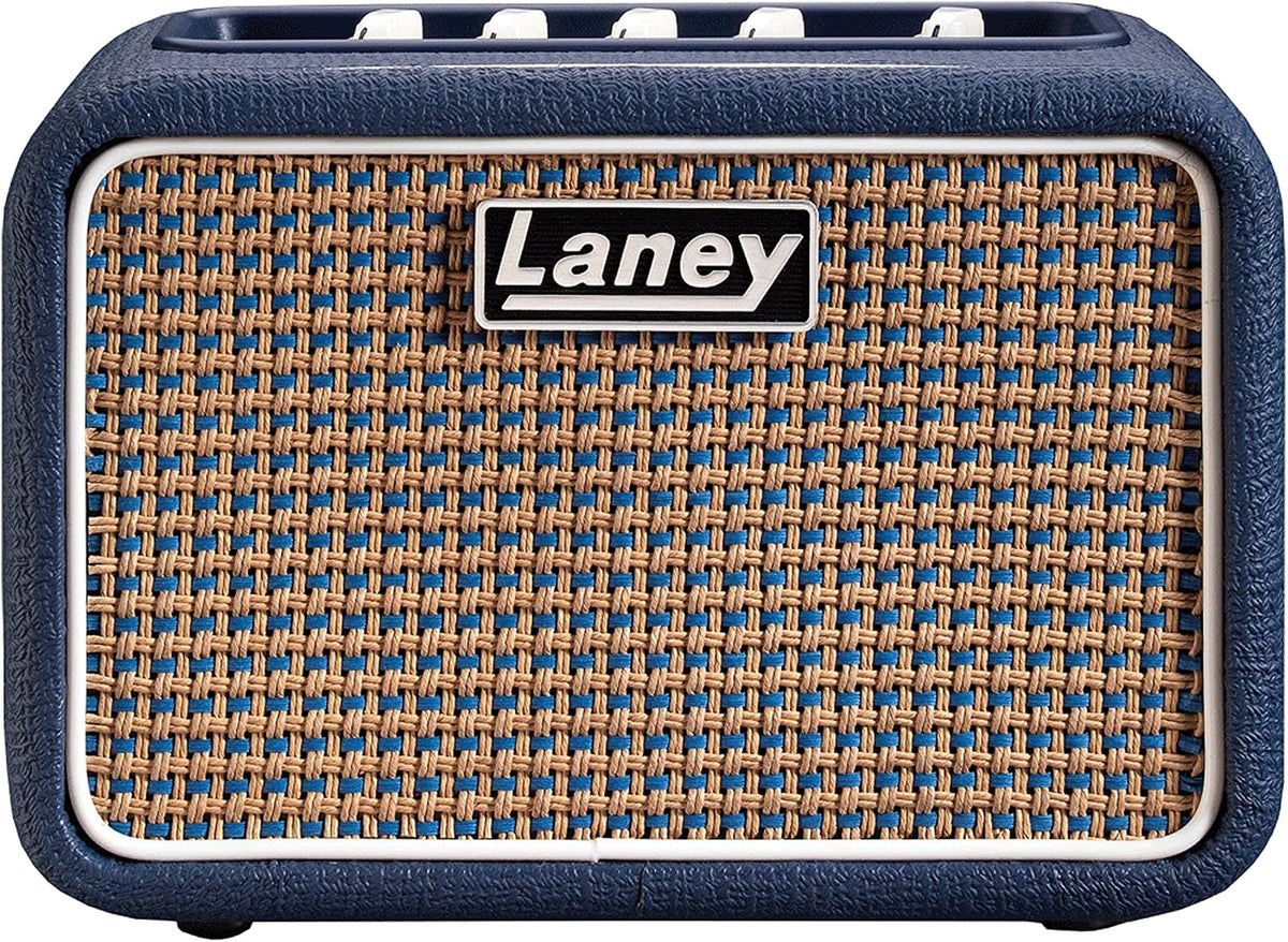 Laney MINI-ST-LION guitar amplifier front view showing woven grill-cloth design.