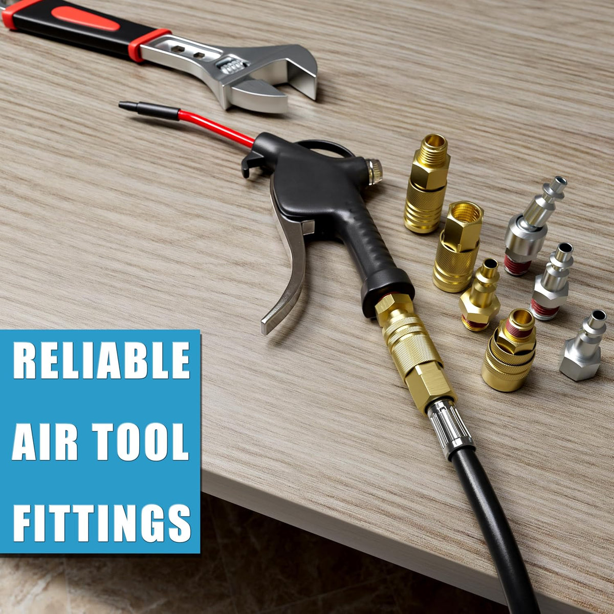 Sungator air compressor fittings close up