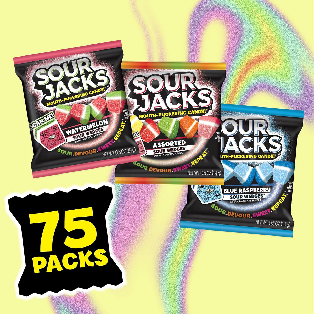 Authentic USA imported fat free and gluten free sour candy