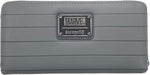 Loungefly Marvel Winter Soldier wallet open interior displaying card slots and printed lining