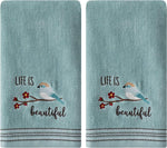 SKL Home by Saturday Knight Ltd. Flower Basket Bike Hand Towel (2-Pack), Wht - Image 15