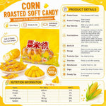 Close up of soft chewy corn shaped jelly drops