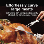 Proctor Silex Easy Slice Electric Knife for Carving Meats, Poultry, Bread, Crafting Foam and More, Lightweight with Contoured Grip, White - Image 5