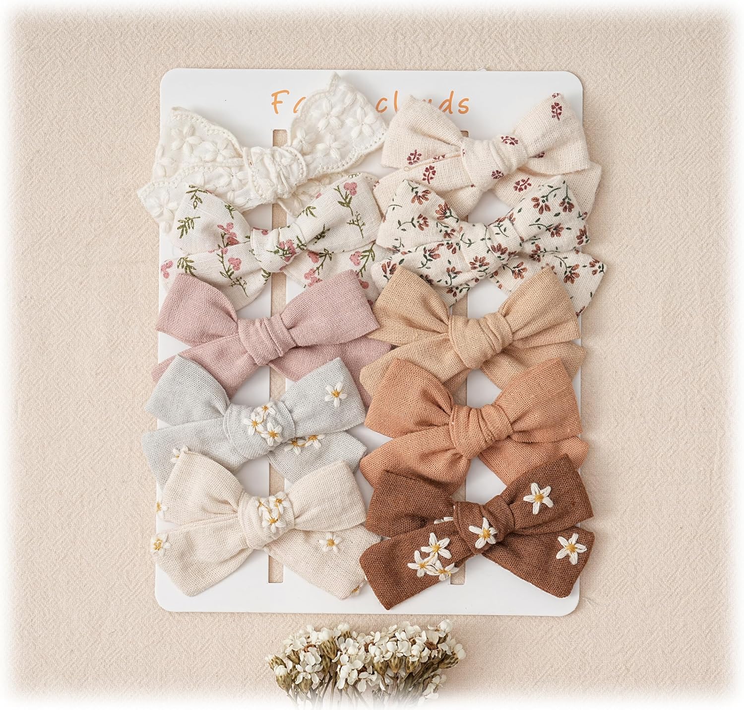 Plinubla handmade hair bows clips front view