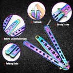 Morden Ms practice finger trainer unsharpened dull blade edge details.