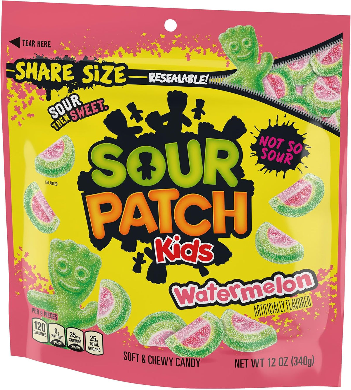 Sour Patch Kids, Watermelon Soft and Chewy Gummy Candy, Share Size, 12 Ounce - Image 12