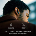 Urbanista London wireless earbuds inside charging case