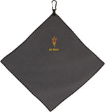 Team Effort grey microfiber towel packaging header card
