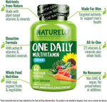 Naturelo whole food multivitamin nutrition supplement labels