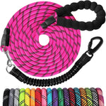 Long Dog Leash 15 FT: Heavy Duty Rope Leashes for Dogs Training with Swivel Lockable Hook Reflective Threads Bungee and Padded Handle - Dog Lead for Large Small Medium Dogs Outside Walking Hiking - Image 12