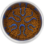Outward Hound Fun Feeder Slo Bowl - Large 4Cup Capacity, Slow Feeding, Medium to Large Dogs, NonSlip, Blue, Notch Pattern - Image 11