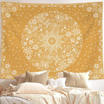 Neasow Bohemian Tapestry Wall Hanging, Black and White Floral Tapestry with Dotted Daisy Medallion Print Bedroom Boho Hippie Home Decor, 50x60 inches - Image 10