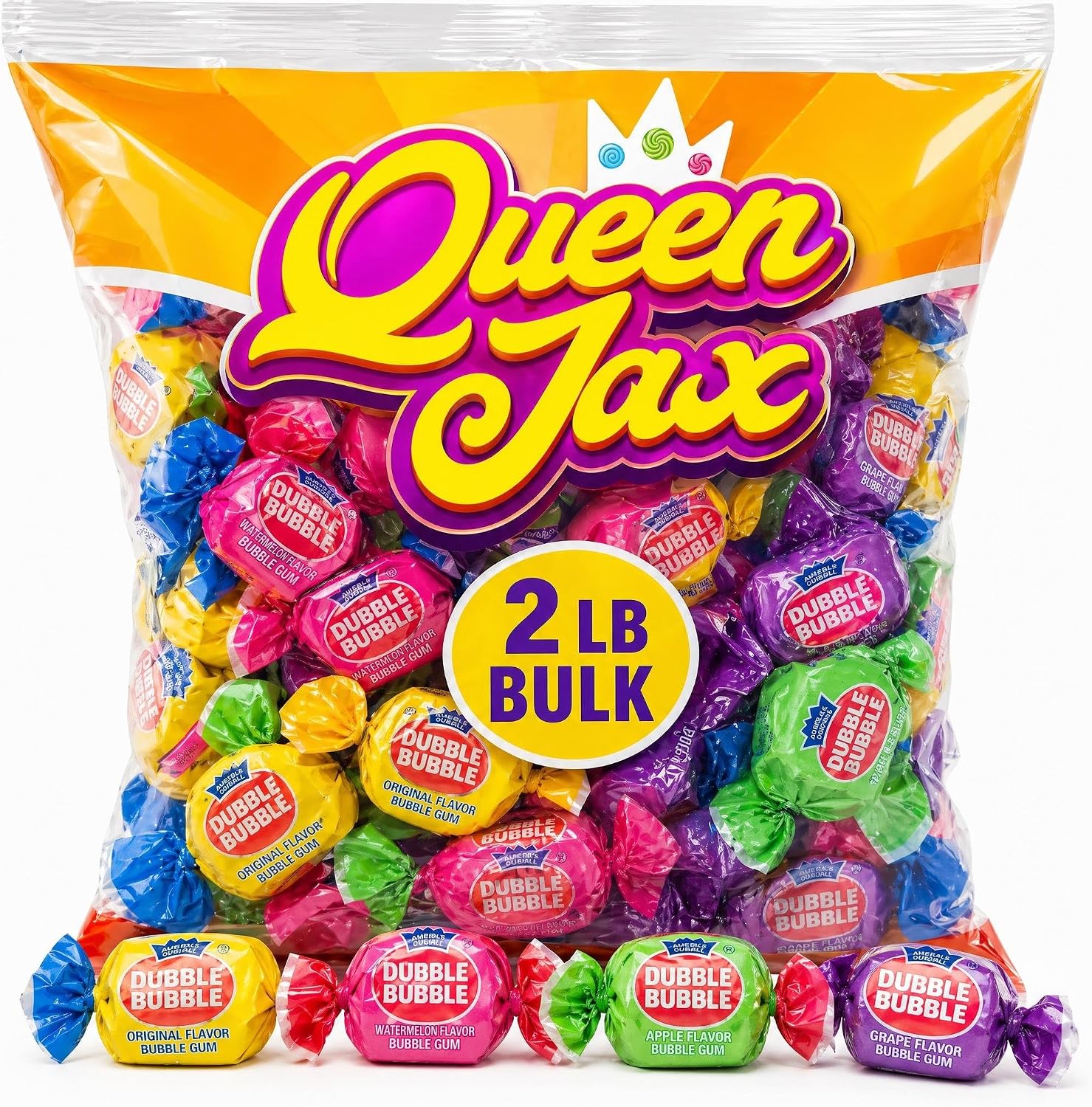 Queen Jax Dubble Bubble Gum 2 Pound Bulk Bag