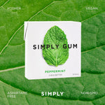Simply Gum organic peppermint oil infused chewing gum biodegradable pieces