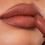 Charlotte Tilbury hydrating matte lipstick square angled bullet tip closeup