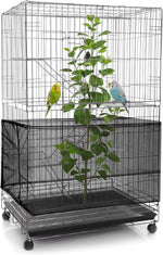 Shappy Bird Cage Net Cover Seed Catcher, 118 x 15 Inch/ 300 x 37 cm, Yellow - Image 7