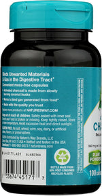 Natures Way gluten free activated charcoal product seal