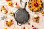 Lodge cast iron cookware pre-seasoned interior surface
