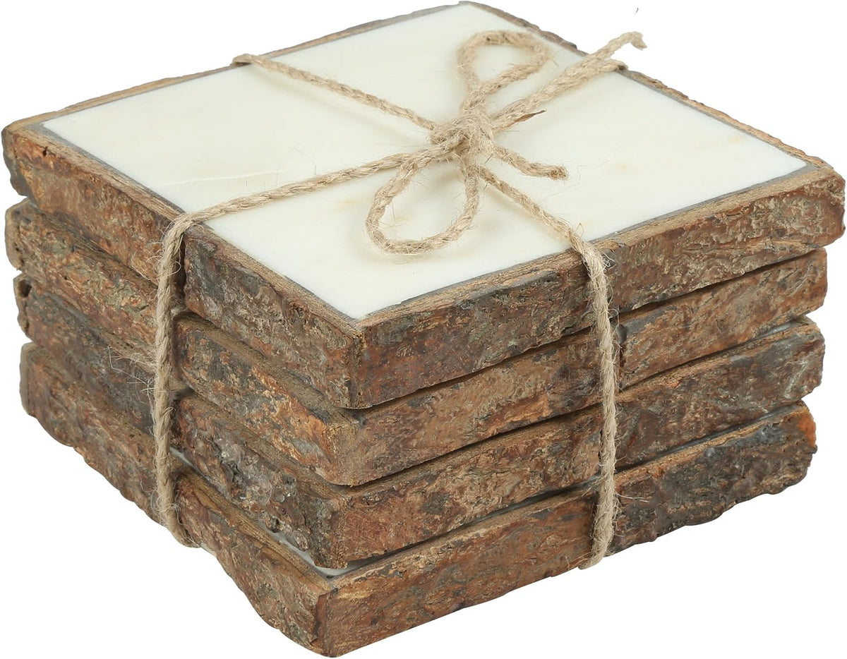 Thirstystone four pack square coasters packaged for retail