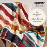 Bernat super bulky chenille yarn skein close up