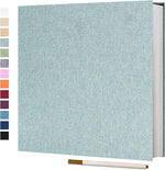 Vienrose photo album self adhesive turquoise front view showing the elegant linen hardcover.
