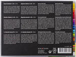 General selection acrylic paint set color swatches