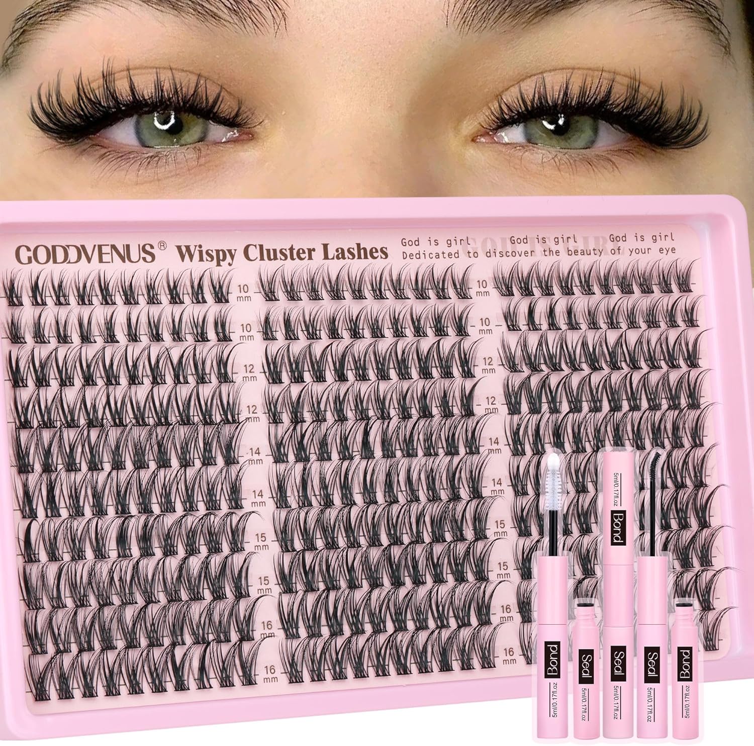 Goddvenus Wispy Lash Clusters Kit front packaging view