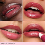 Clarins peptide plumping lip gloss tube angle shot.