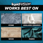 Close-up of Liquid Fusion craft glue nozzle and cap