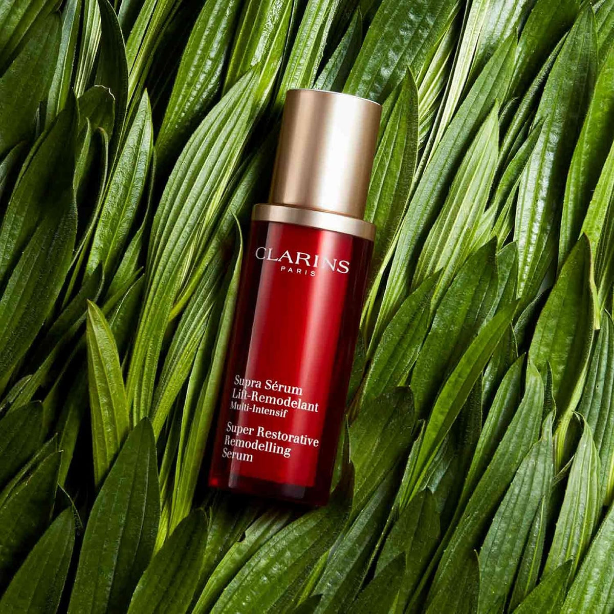 Clarins anti-aging serum side angle product packaging