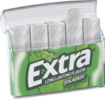 Wrigley's Extra Spearmint individual stick packaging layout alongside the main box.
