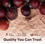 Certified organic camu camu berry powder certification seals