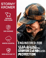Stormy Kromer wool blend winter hat side profile