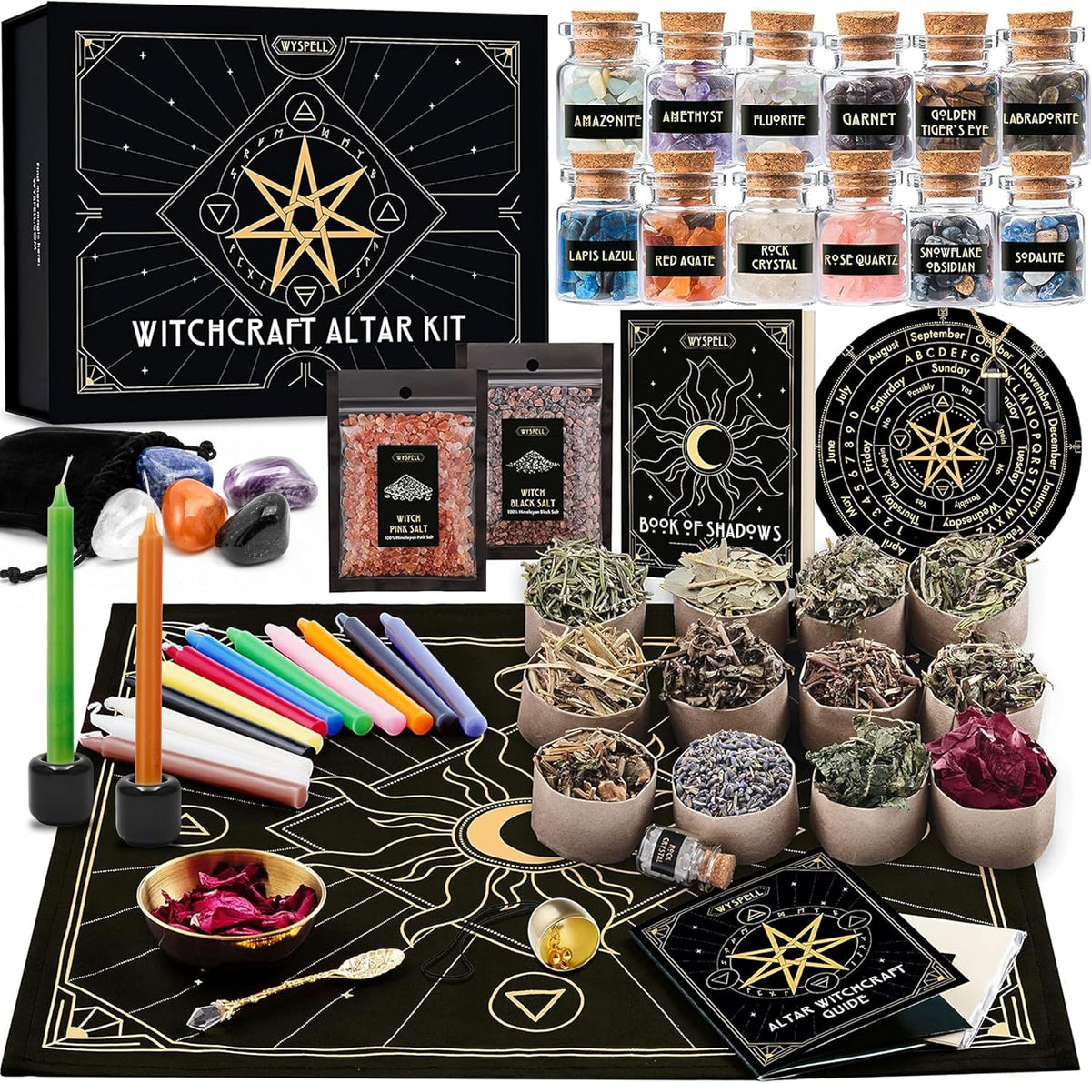 Wyspell Witchcraft Supplies Kit - 54PCS - Altar Spell Set - Witchy Gifts - Image 8