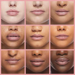 Swatch of Milani Sparkling Pink shimmery hydrating lip gloss on skin